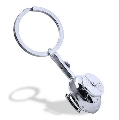 Lovely Metal Helicopter Keychain