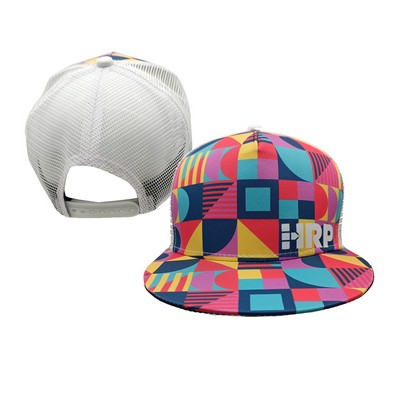 Flat Bill Hat Mesh Back