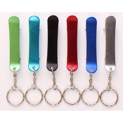 Skateboard Shape Bottle Opener Keychain