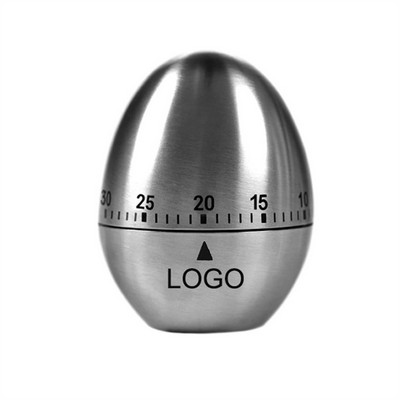 Stainless Steel Egg Shape Kitchen Timer