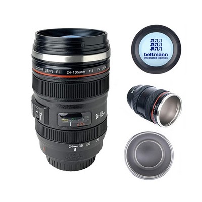 Camera Lens Coffee Mug With Lid