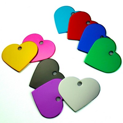 Aluminum Heart Shaped Dog Pet ID Tag