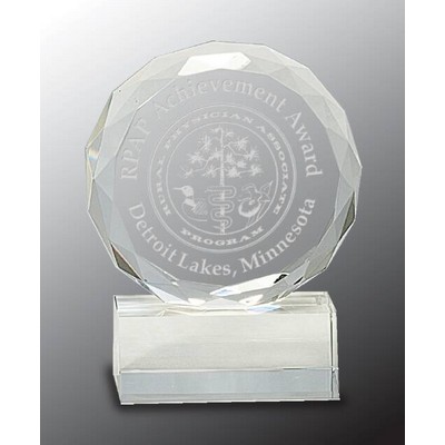 Bristol Circle Crystal Award, 5"H