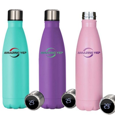 Classic Temperature Display Stainless Steel Bottle 17oz.