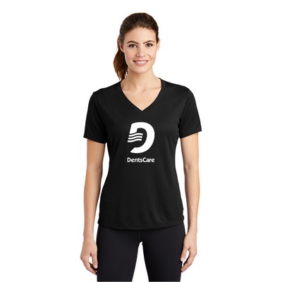 Sport-Tek® Ladies PosiCharge® RacerMesh® V-Neck Tee