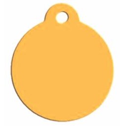 Gold Circle Pet ID Tag