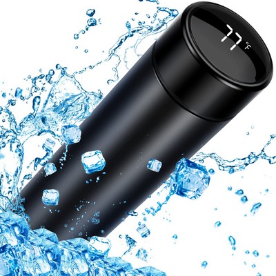 Insulated Water Bottle with LED Display Coffee Vacuum Thermos Bottle Keep Drinks Hot or Cold