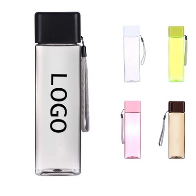 17oz Portable Square Water Bottle with Strap