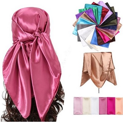 Variousized Satin Head Scarves for Women