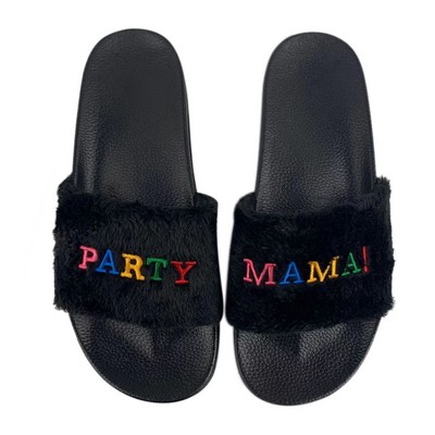 Fur Strap Slides