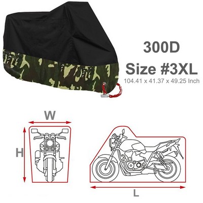 300D Size#3XL Waterproof Sun Motorcycle Cover