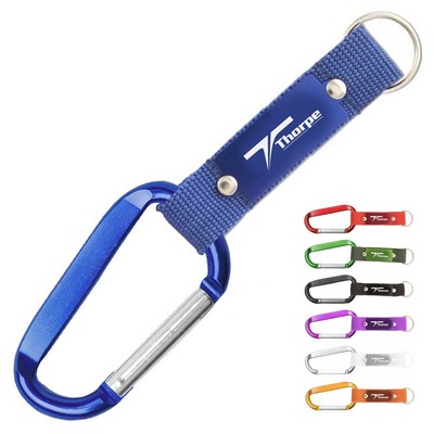 8 CM Carabiner w/ Metal Plate and Strap