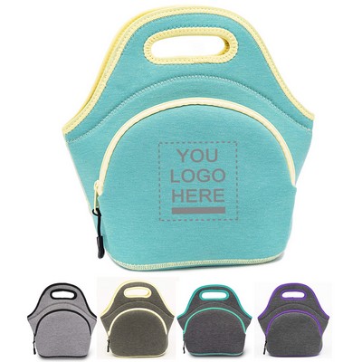 Solid Color Neoprene Lunch Tote