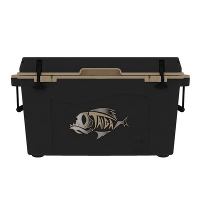 Taiga 55 Quart Cooler: Taiga Fish molded Logo With Custom Lid Graphic