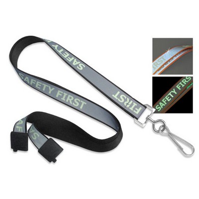 5/8" Glow-in-the-Dark Reflective Stock Lanyard