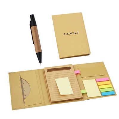 Micro Sticky Notebook With Pen & Ruler Set