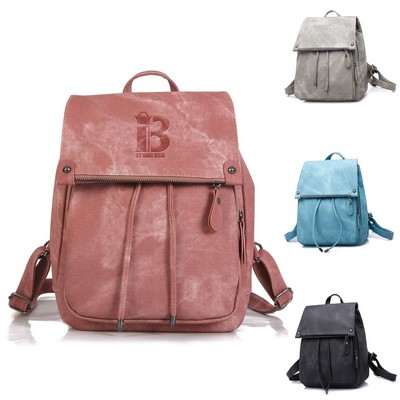 PU Leather Backpack Purse for Women