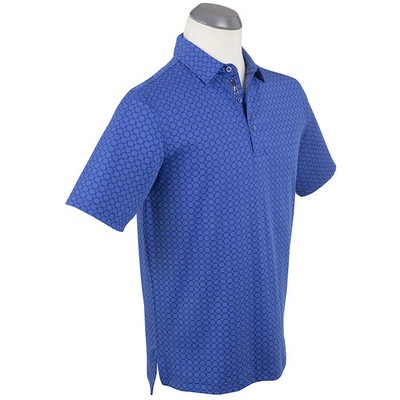 Bobby Jones Performance Tonal Geo Nautical Print Polo