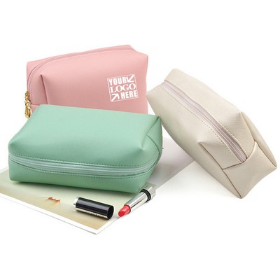 PU Square Waterproof Makeup Bag