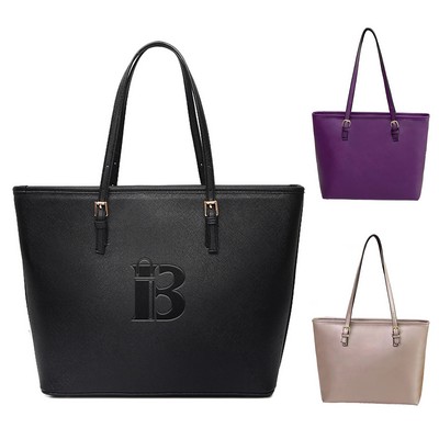 PU Leather Women Tote Handbag