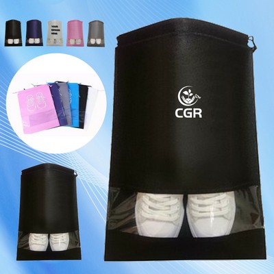 Drawstring Shoe Pouch in Non-Woven Material