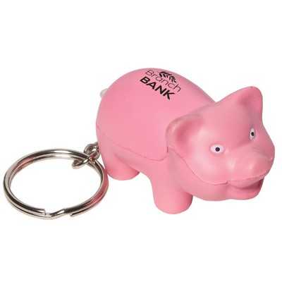 Pig Stress Ball Key Chain