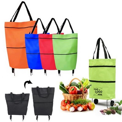 Folding Grocery Cart with Bag