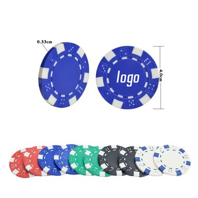 11.5 gram ABS Poker Chip with 6 Stripes