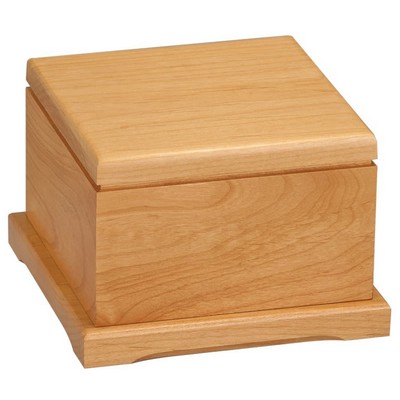 4.5" Red Alder Pet Urn with Lid