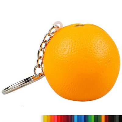 Foam Orange Fruit Stress Ball Keychains