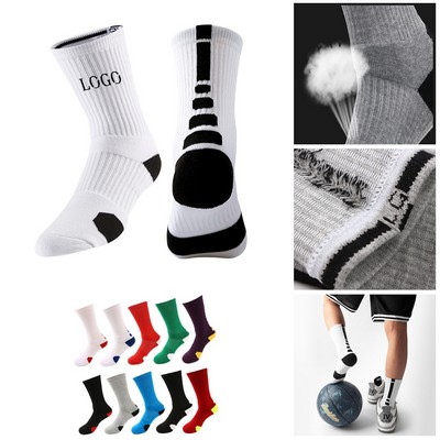 Sports Cotton Socks Mid-calf Length