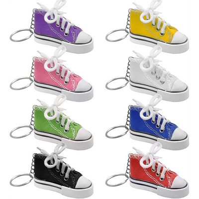 Mini Canvas Sneaker Shoe Keychains