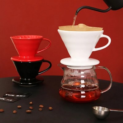 Ceramic Pour Over Coffee Dripper Cup with Handle