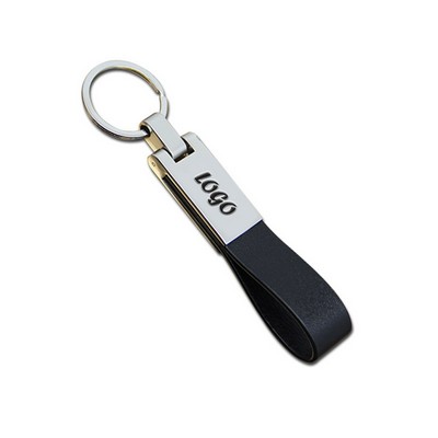 Leather Metal Keychain