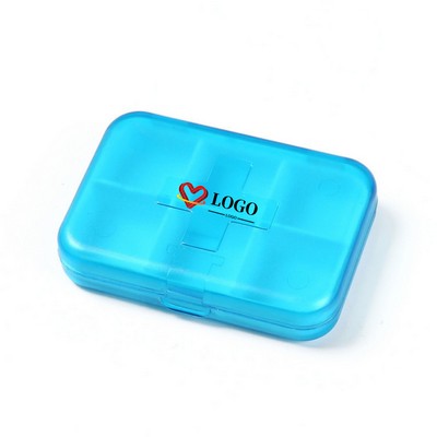 6 Compartment Portable Pill Box Small Pill Container