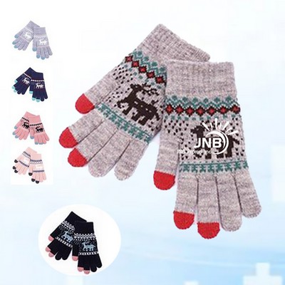 Personalized Touchscreen Knit Gloves