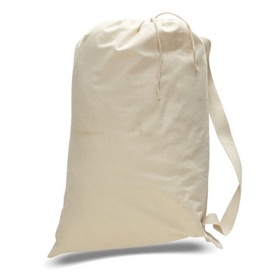 Medium Heavy Canvas Drawstring Bag / Laundry Bag