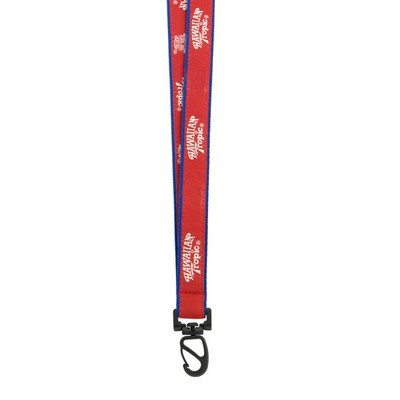 3/4" Woven Text Ironed Flat Lanyard (DHL)