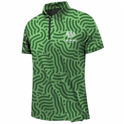 Sublimated Zip Polo T-shirt