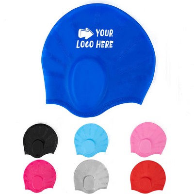 Adult Swimming Cap W/ Earflaps Design