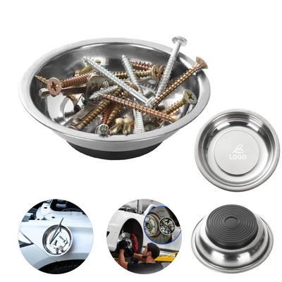 3" Round Stainless Steel Magnetic Part Bowl