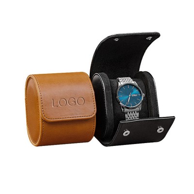 Leather Single Watch Roll Holder