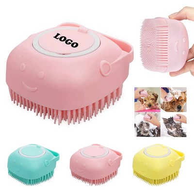 Pet Bath Massage Brush Grooming Cleaning Soft