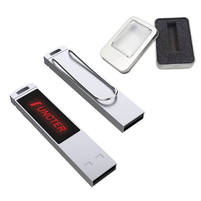 32G USB 3.0 Flash Drive USB Stick With LED Light Up Logo With Tin Box Package