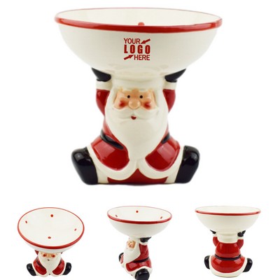 Ceramic Santa Claus Fruit Plate