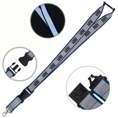 Reflective Lanyards With Safety Breakaway Buckle