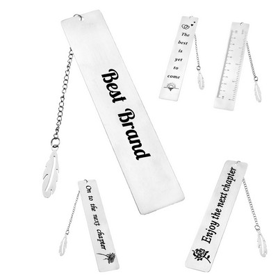 Creative Stainless Steel Diy Bookmark 4" Ruler