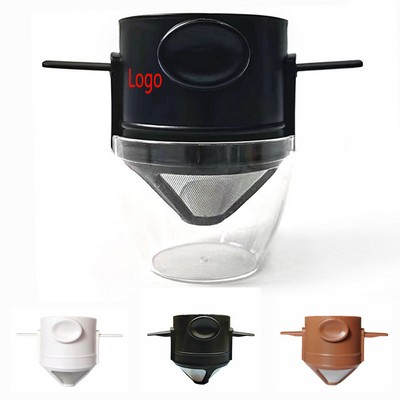 Portable Double-Layer Stainless Steel Coffee Filter Cup