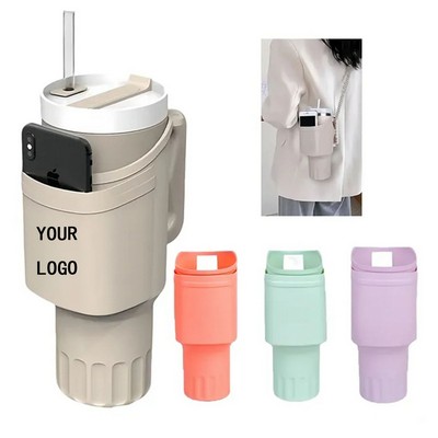 Silicone Boot Tumbler Handle Water Bottle Holder Cover