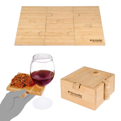 Bamboo Appetizer Plates/Charcuterie Board Set